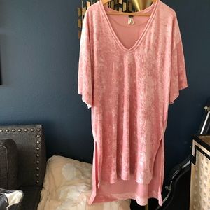 Free People Passion Flower Velvet Luxe Tee Shirt
